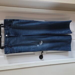 Up West(PlusSize XL) Wide Leg/HighRise/Distressed Jeans